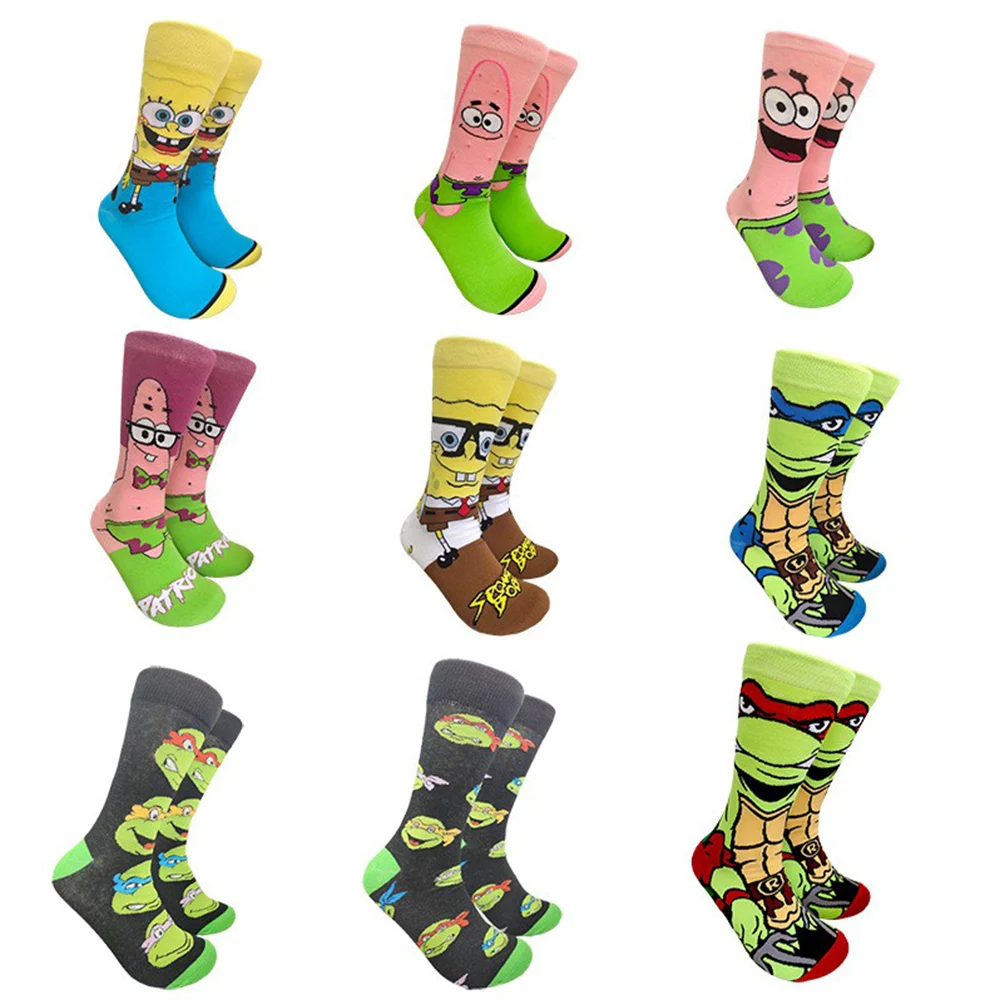 2024 Personality Cotton Fashion Calcetines Animated Stockings Crew Cartoon Sock New Anime Socks Men Women Funny Tube Socks