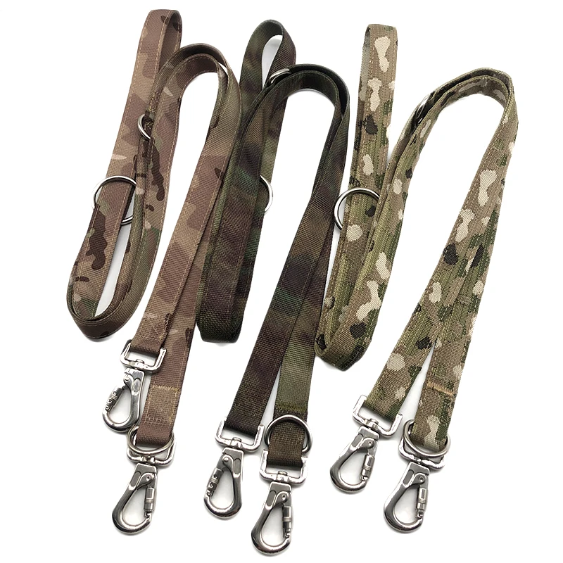 Amazon hot-selling high quality dog leash outdoor webbing slip lead tactical heavy duty leash for walking hiking