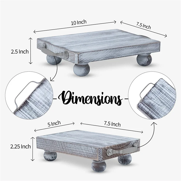 Деревянная подставка, декоративный поднос, деревенская подставка для кофейного столика, Декор, деревянный дисплей