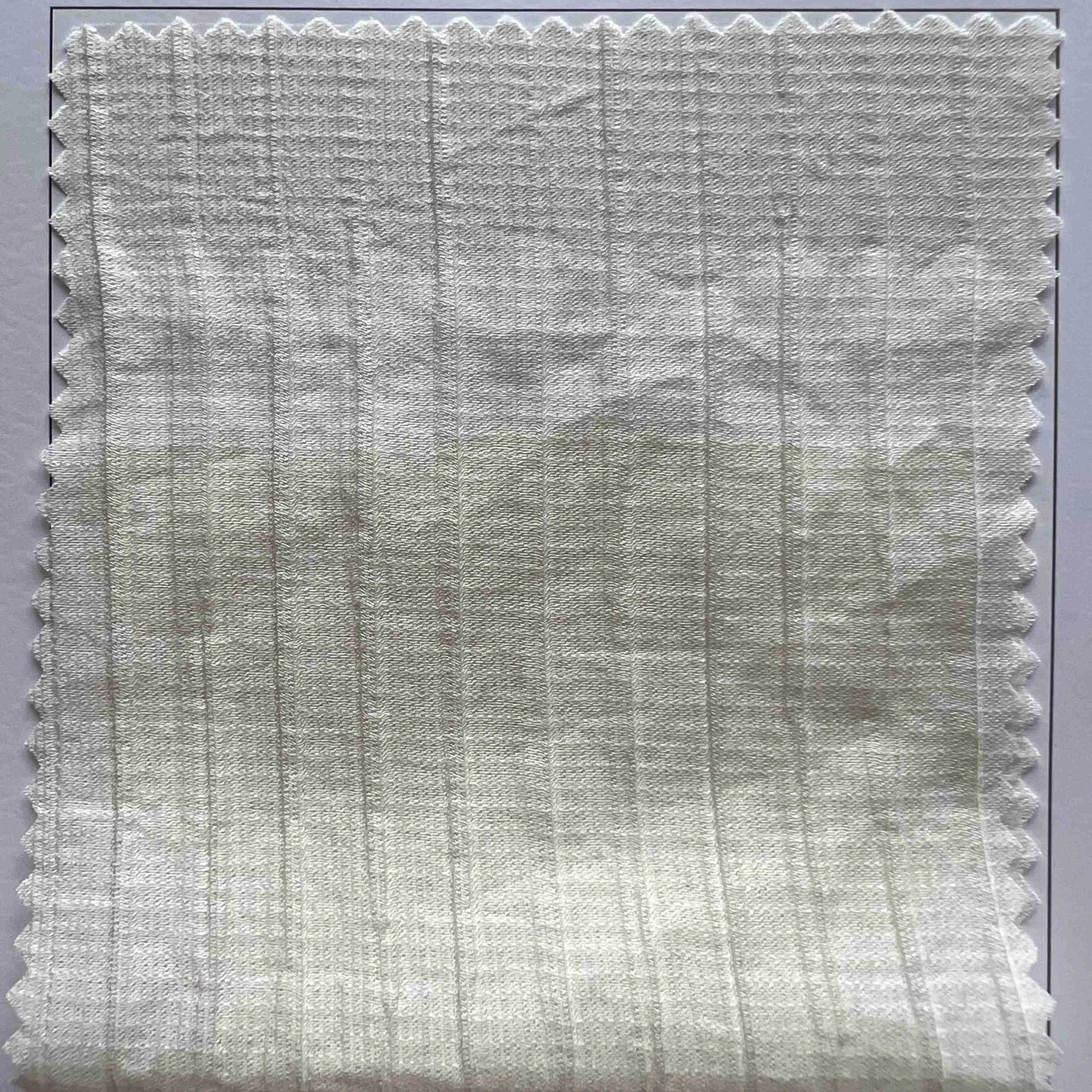 New material good price crinkle silky lightweight stripes woven blend rayon nylon fabric for clothing