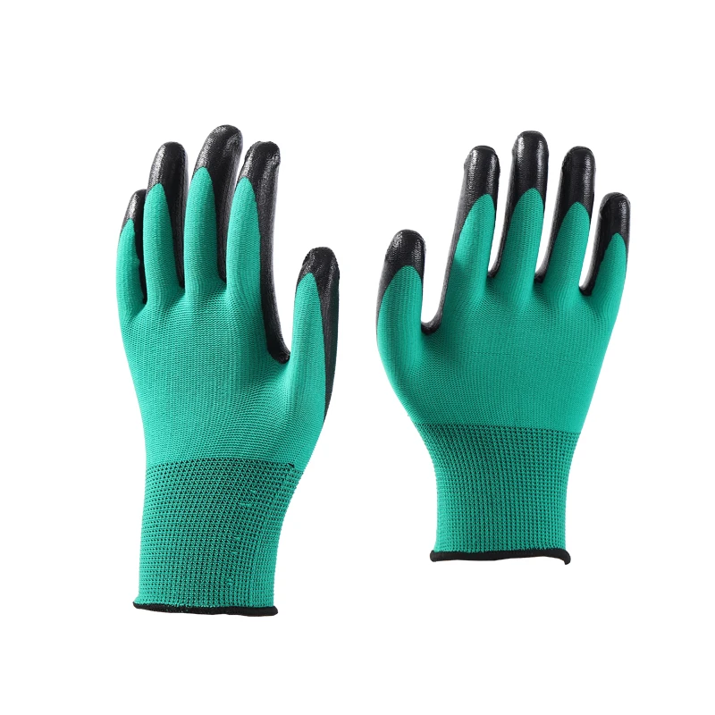 Competitive Price Work Protective Rough Thick Nitrile Coated Gloves