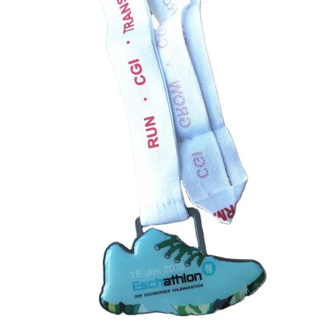 Custom 5K 10K Shoes Logo for Champion  Running Race Medal
