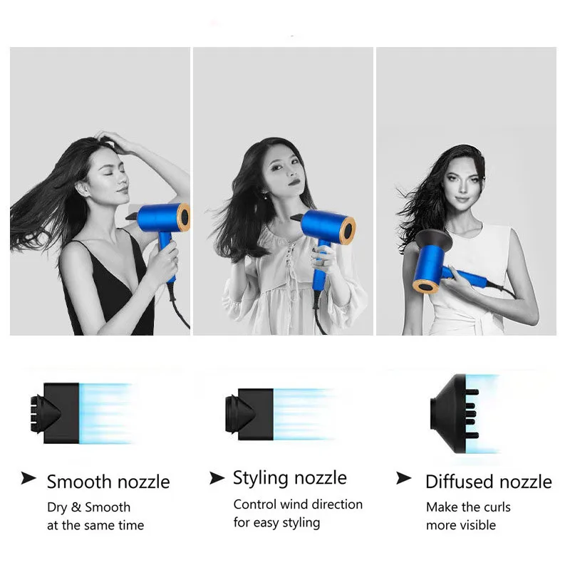 2000W Professional Hair Dryer Salon Use Strong Powerful Hair Dryers  With Diffuser Electric Hair Blow Dryer Hot Sale