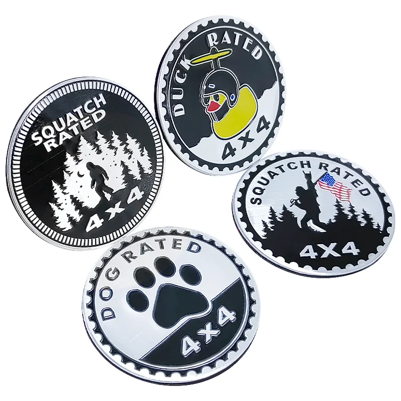 Applicable Off-Road 4X4 RATED Car Standard Guide 4 Wheel Drive Car Sticker Metal Badge Aluminum Sticker