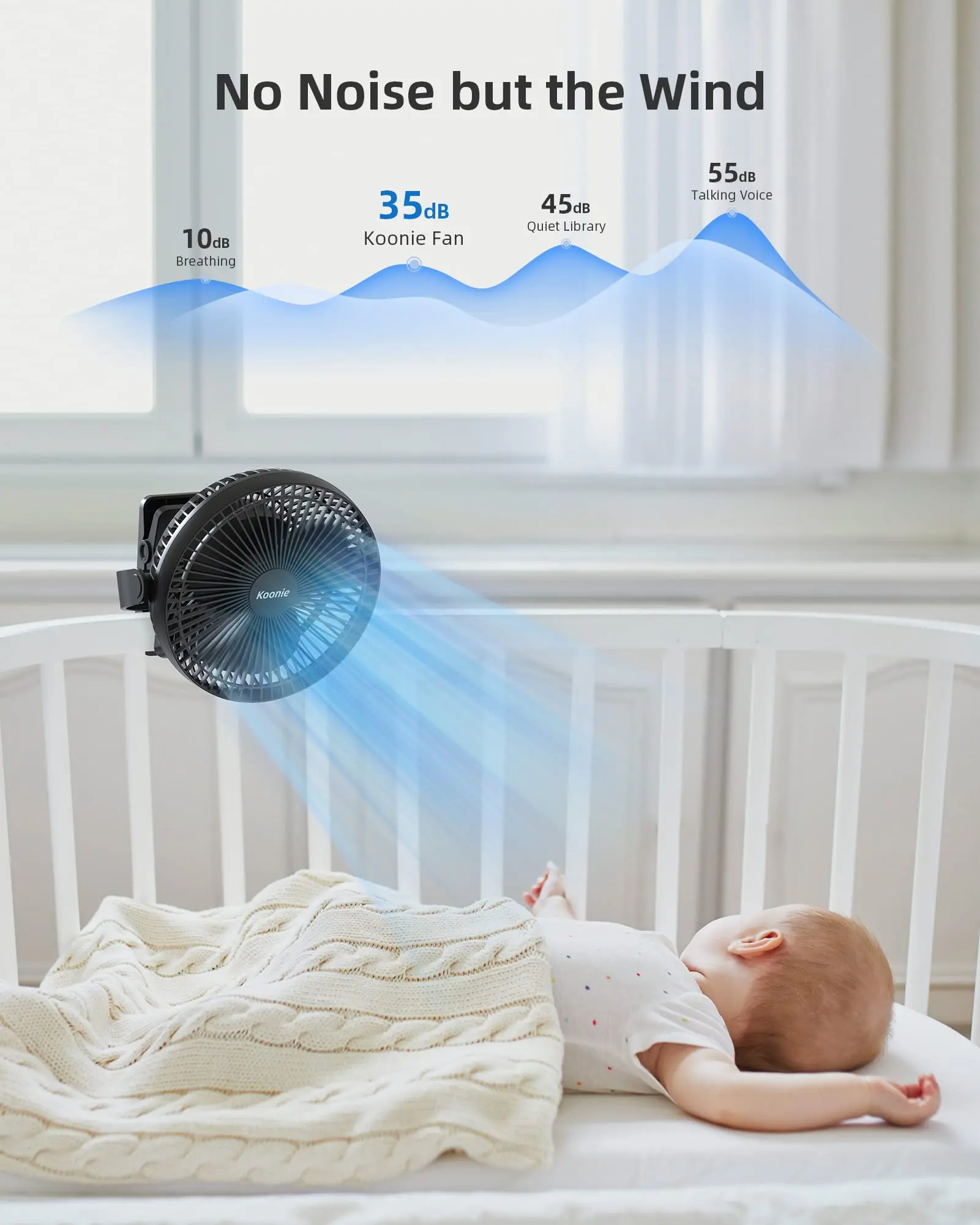 USB Rechargeable Portable 8 Inch Clip Fan Outdoor Golf Cart Gym 5 Blade Clip on Fan 10000mAh Battery Charger Table Desk Clip Fan