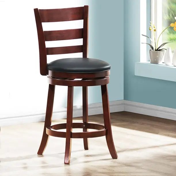 Top Rated Swivel Leather Bar High Counter Stool Kitchen Bar Stools