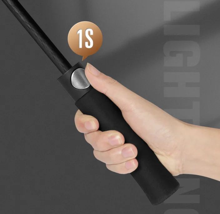 High Quality 190T Pongee Uv Proof Black Coating Fiberglass Automatic Opening Golf Umbrella Windproof With Custom Logo