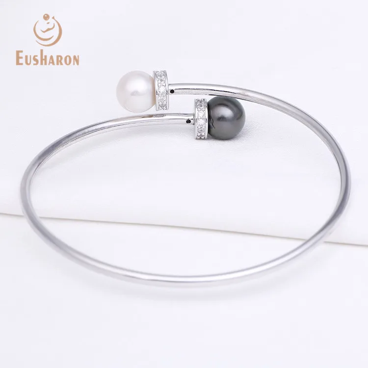 Charm Fashion Jewelry 925 Sterling Silver Bracelet Heart Pearl Bracelet For Women and Girls