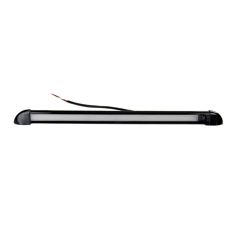 The hot sales Frosted/Clear cover DC12V dual-color outdoor rectangular RV light with toggle switch 250mm for RV  Caravan  Boats