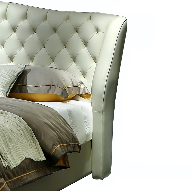 american designer cream white color luxury king size modern royal bedroom furniture sets