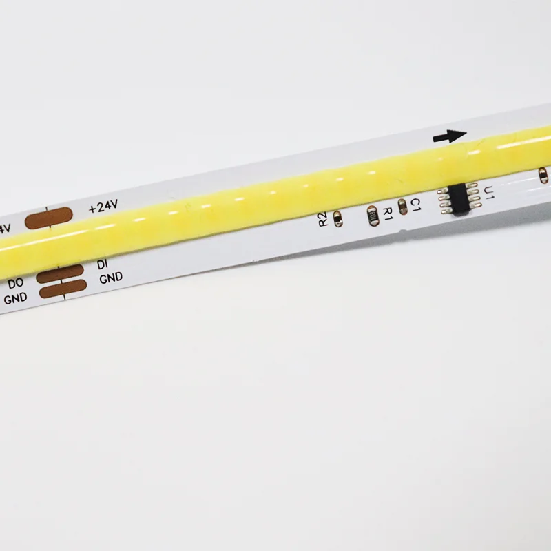 Banqcn 24v Smart Soft High Density Dual White Cob Flexible Strip Chasing Colors bar Led Light 576led/m Home Lighting
