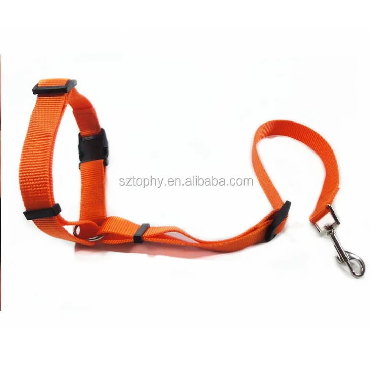 Pet Dog Safety Seat Belt Strap Car Adjustable Nylon Fabric Dog Restraints Vehicle Car Seat Belts with Collar.