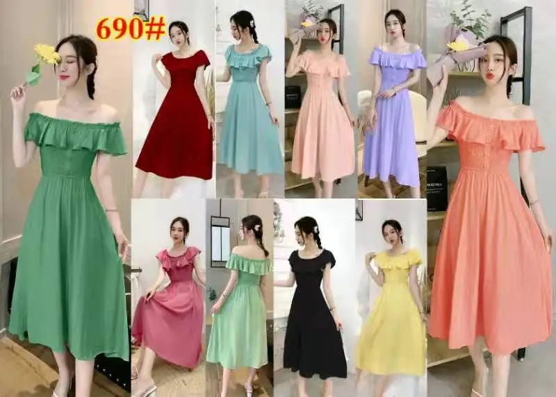 Free shipping asian lady popular design Korea fashion floral printed women dresses OC453