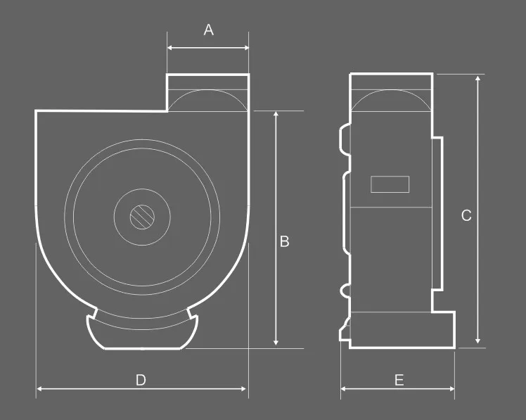 Angega VF - BW40/50/60 CEILING PIPE VENTILATING FANS  SERIES Semi- Metal