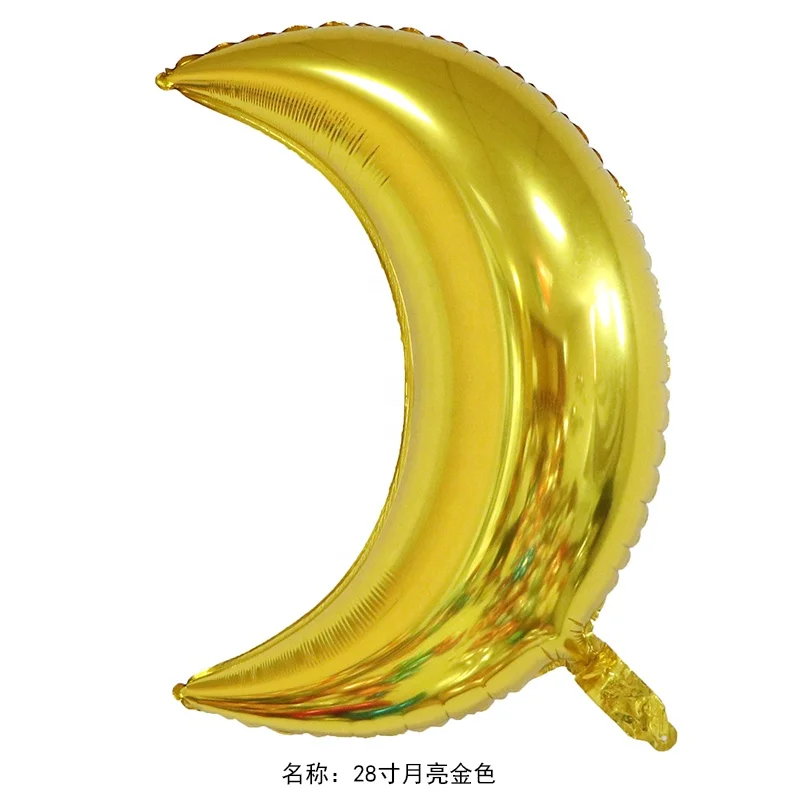 28inch Moon Globos Aluminum Foil Balloon For Birthday Balloons Party Decorations