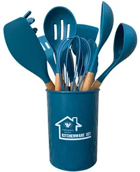 Высококачественная силиконовая кухонная утварь, 12 шт., экологически чистые силиконовые кухонные аксессуары, набор кухонной утвари