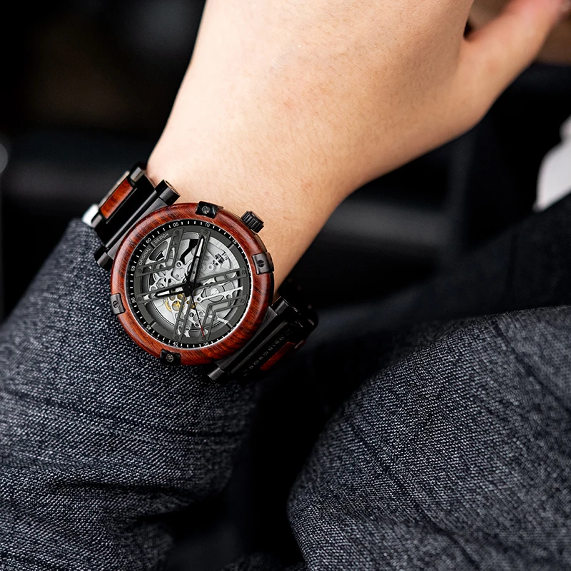 Fast Delivery Festival Gift Japan Original Sport Watch with Luxury Customization Wood Mechanical Low MOQ Dropshipping