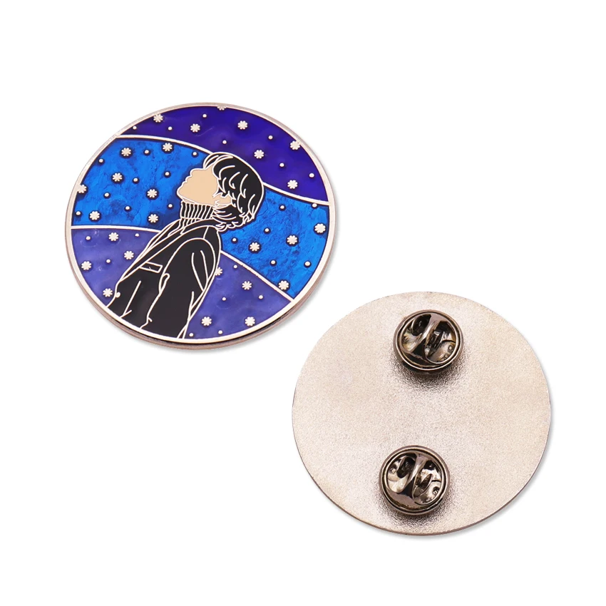 Manufacturer Custom Logo Metal Cartoon Lapel Pin Badge Korea Idol Group Trainee Boys Enamel Kpop Pins For Clothes