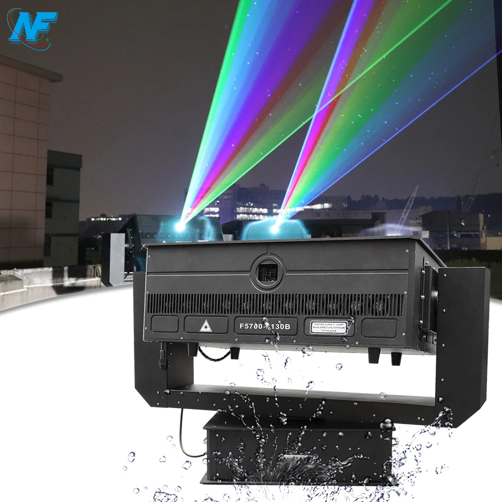NewFeel IP65 130W Outdoor RGB Animation Laser Light 130 Watt Landmark EvSky Beam Moving Head Laser Light For Large Scale Event