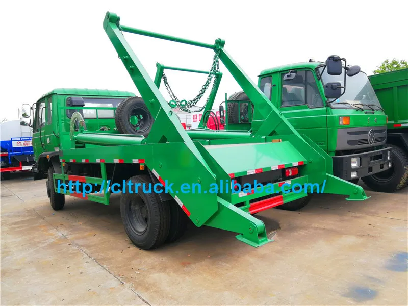 Dongfeng cheap price 8cbm 10cbm skip loader waste hydraulic arm garbage truck