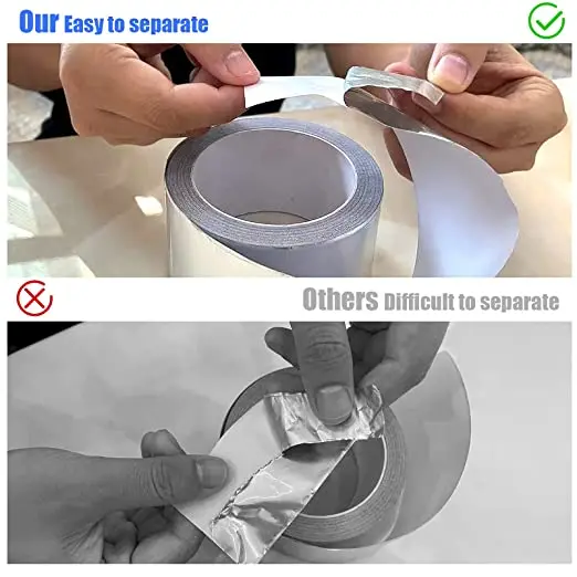 HVAC Alu water acrylic glue No Liner Release paper Sealing Refrigerator Industrial high temperature aluminum foil tape