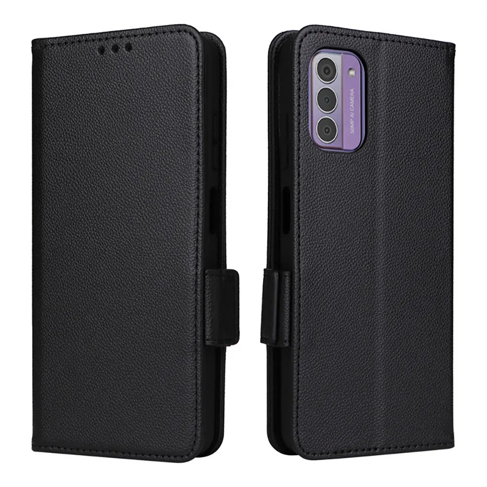 Soft  PU Leather Mobile Phone Case with Customized Logo Matte Cover With Handle Straps Card Wallet For Nokia G42 C300