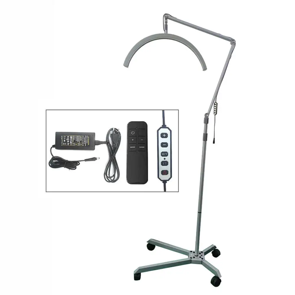 28Inch Half Moon Beauty Lamp Embroidery Nail Eyebrow Beauty LED Eye Protection U shaped Floor Fill Light