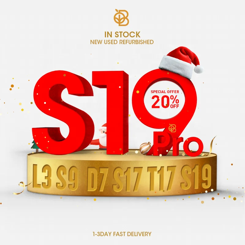 Рождественская распродажа в наличии, новый использованный Asic L3 + L3 ++ S9 S19 S19 Pro S17 D7 L7 T2T KD-Box A11 с Pus