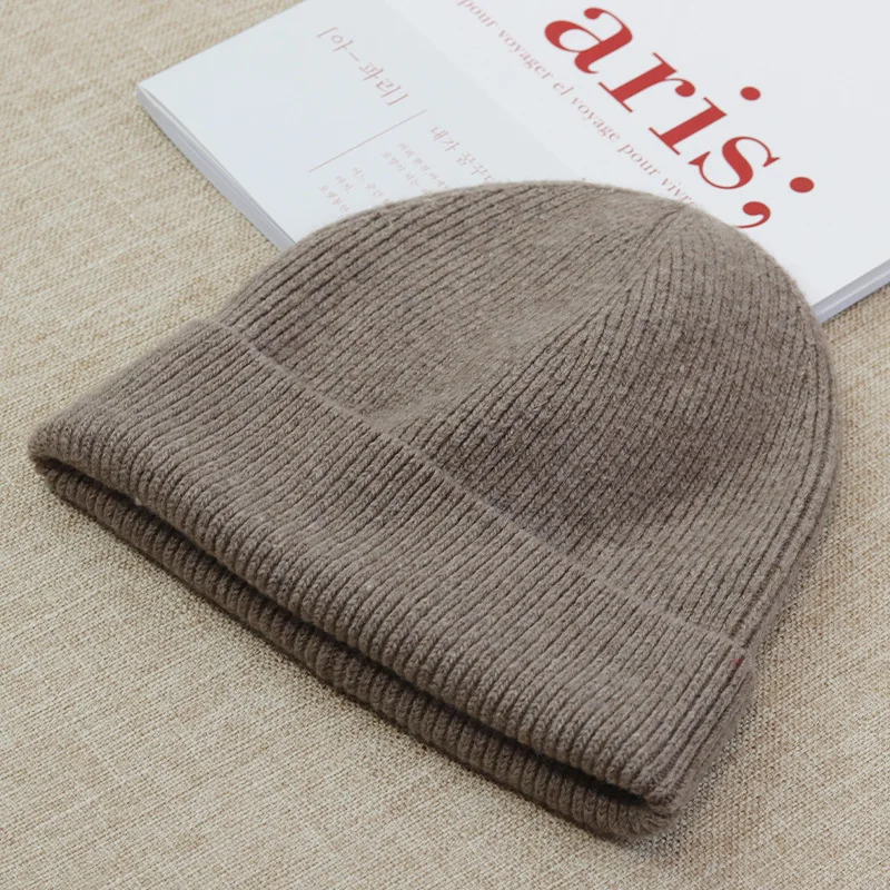 Custom Winter Hat Knitted Hat Unisex Cashmere Knit Beanies Warm Soft Winter Beanie Hats For Women