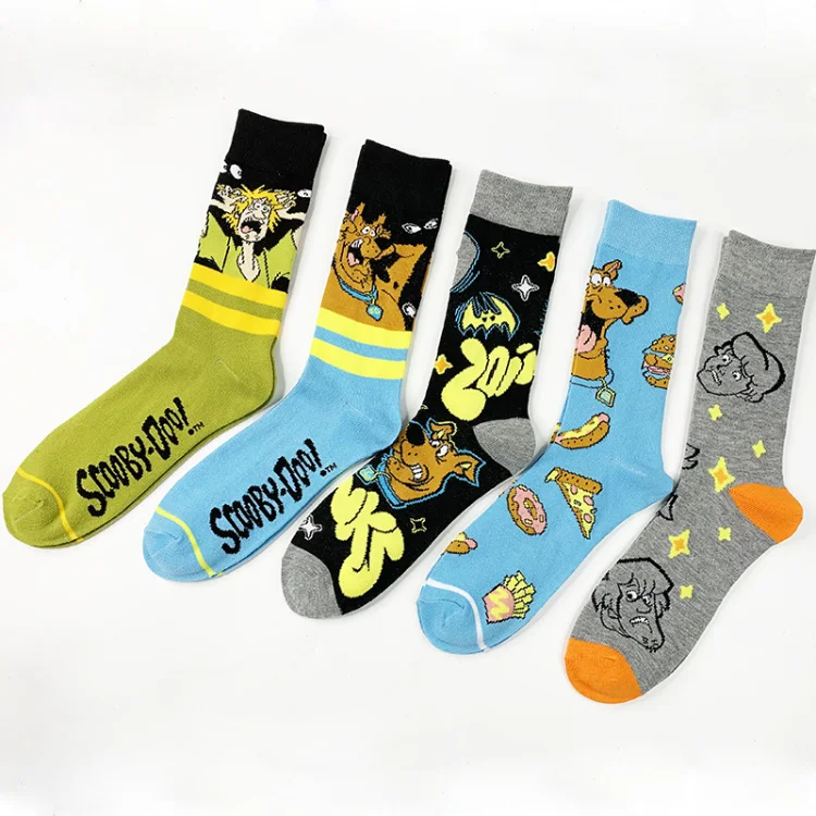 HY-2039 New Wholesale Dog Socks Men Women Novelty Crazy Jack Cotton Design Crew Socks couples