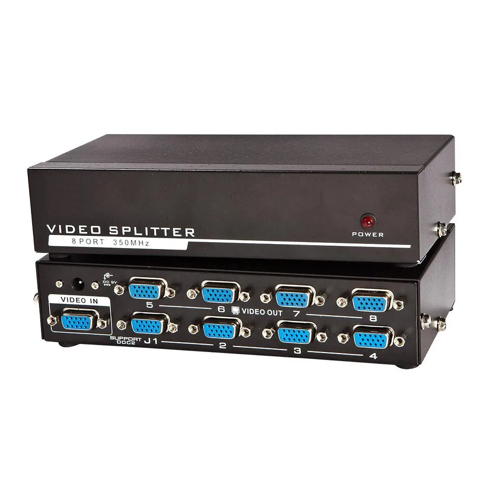 8port 1x8 VGA splitter 1 input 8 output with Bandwidth 150MHz 250MHz 350MHz Optional