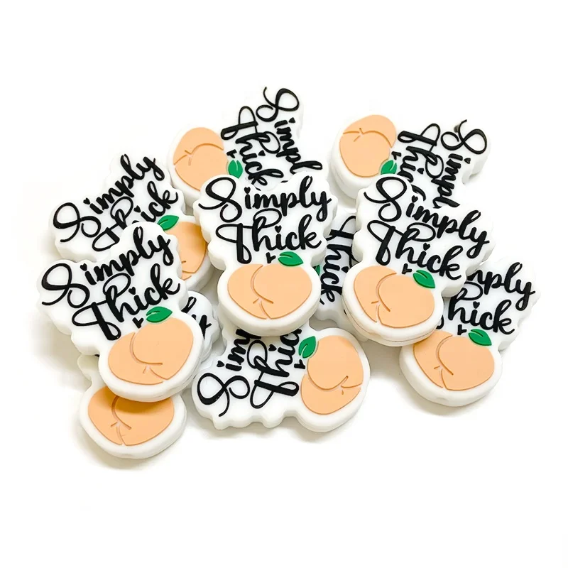 Wholesale Custom Jewelry Making  Bracelets DIY Pacifier Chain Accessories Simply thick Silicone Beads