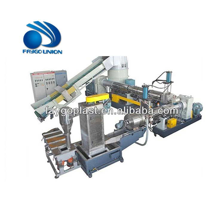 FAYGO UNION Crushed plastic scraps waste recycle granulator production line pelletizer machine