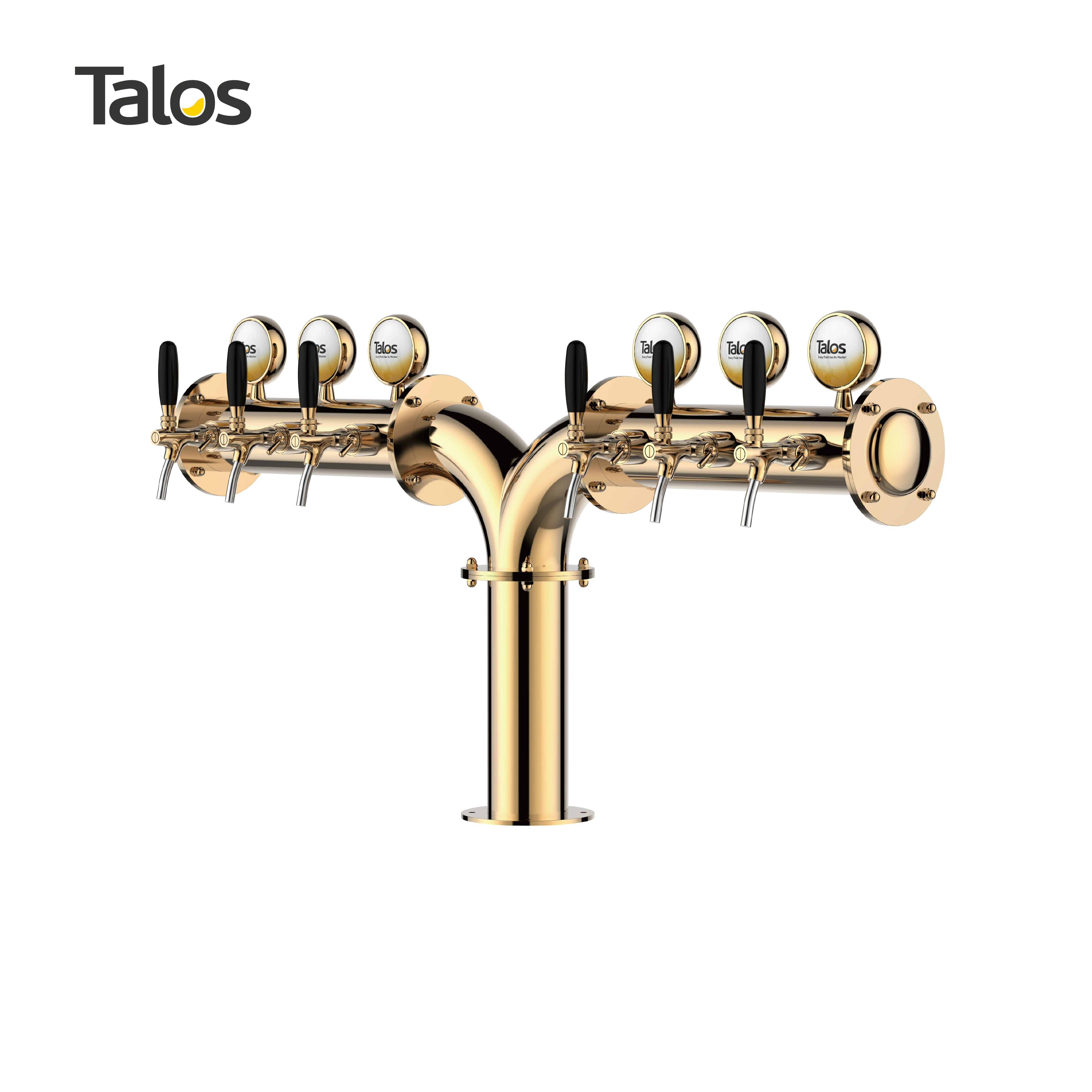 TALOS M Tower Stainless Steel 6 Tap Tower 102mm Beer Dispensing Equipment Draft Beer Tower (LED,PVD)