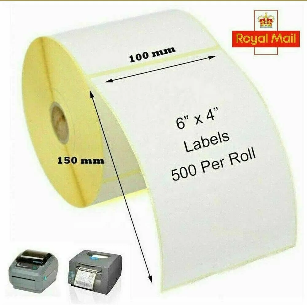 1000 Labels Roll 90x40 Semi Glossy White Self Adhesive Chromo Coated Art Paper Thermal Transfer Barcode Sticker Label