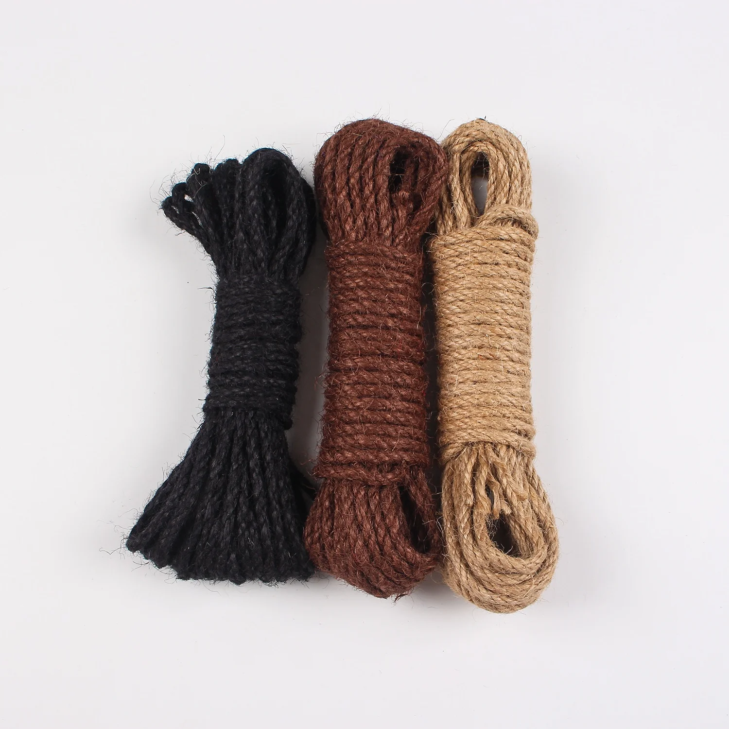 Hot sale 5mm coloured natural DIY braided jute twisted jute packaging rope twine string jute yarn string