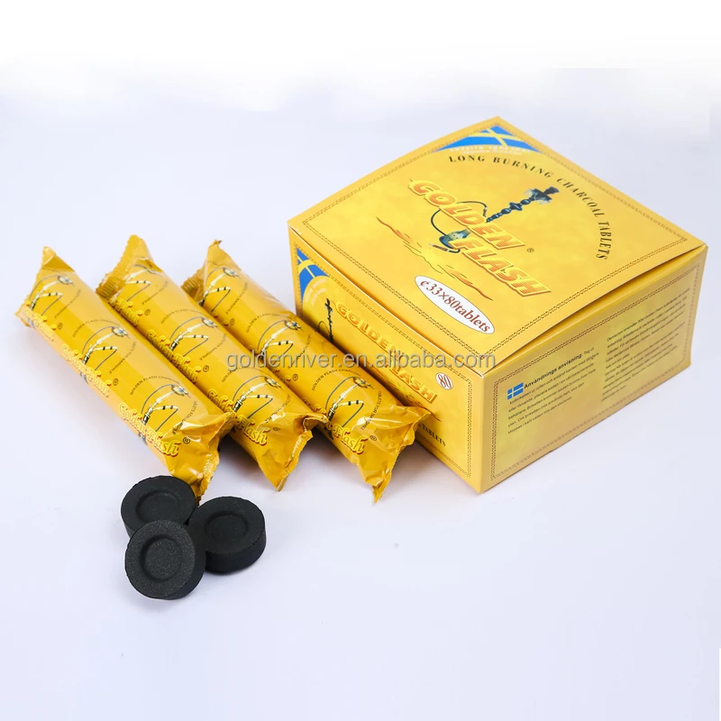 High quality and durable 33mm*80  Golden Flash Round Charcoal