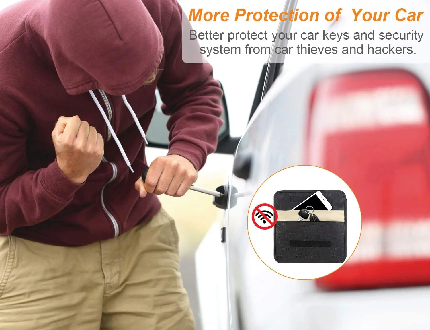 Double-layer Anti-tracking bag Mobile Phone Signal Blocker/Jammer Anti-Radiation Shield Signal Blocker Pouch car key faraday Bag