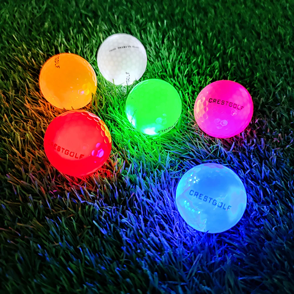 Crestgolf Lighting Up Night Glow In The Dark LED Golf Balls Mixed Colors
