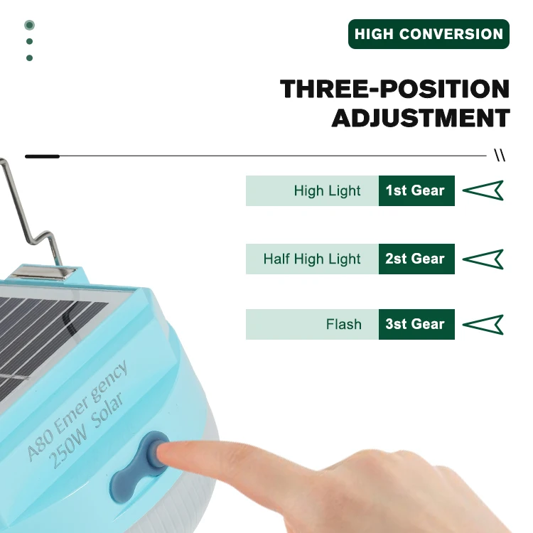 Hot Selling Outdoor Portable Solar Camping Light Lithium Battery Solar Rechargeable Emergency Light Bulb