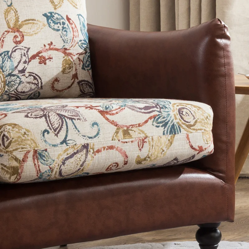 Современное Роскошное дизайнерское кресло для отдыха из антикварной кожи с обивкой для спальни