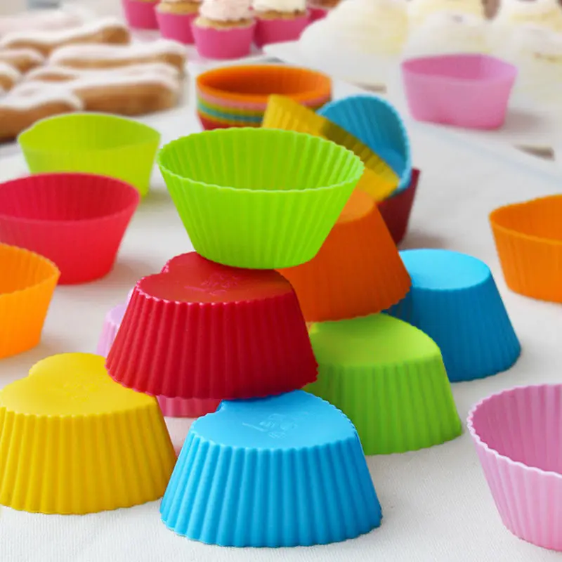 Silicone cake cup heart-shaped jelly pudding ice mold rice cake muffin cup bowl cake mold
