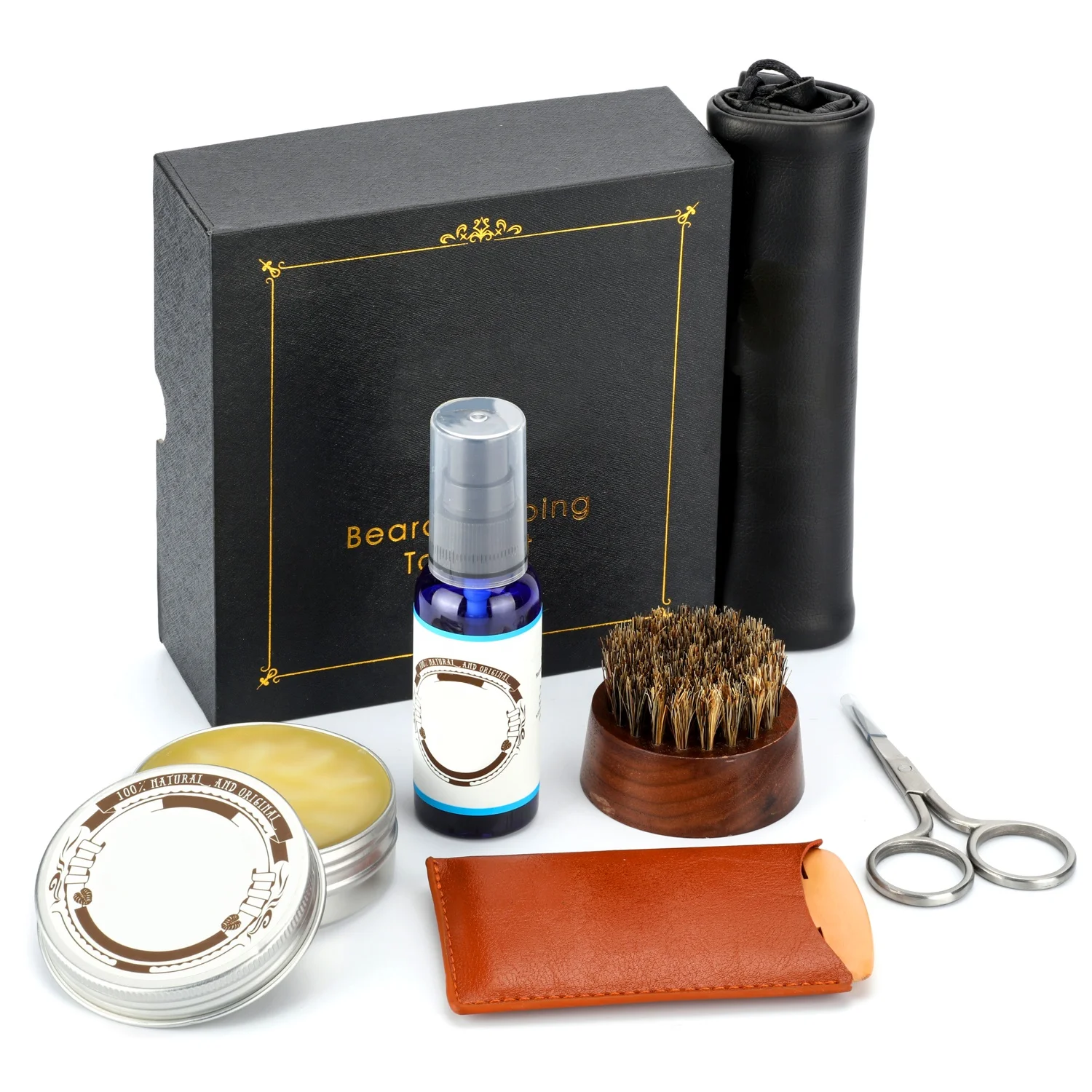 
Best Beard Comb and Beard Brush Bundle for Men Beard Grooming kit 