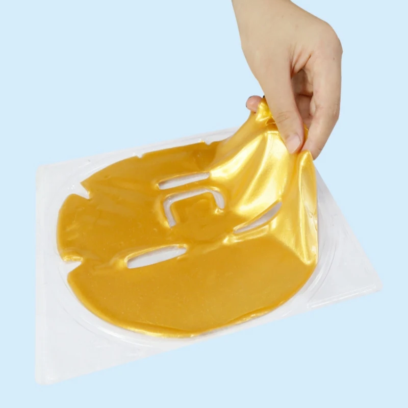 Crystal 24K Gold collagen mask dissolvable Hyaluronic Acid Moisturizing korea hydrogel Facial Mask