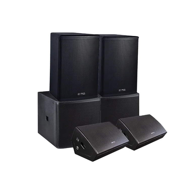 Outdoor Active 3 Way Full Rang Professional Audio Speaker Stage Sound System with Powered 18 Inch DSP Amplifier Module Subwoofer