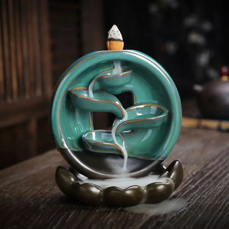 Incense burner Ceramic Aromatherapy Burning Waterfall back flow incense burners backflow burner joss stick holder