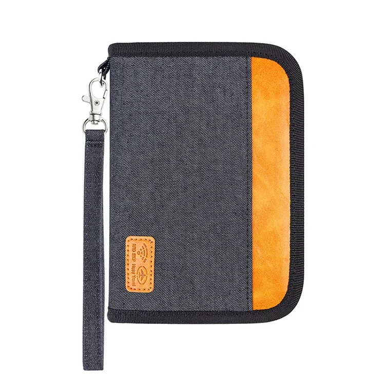RFID Travel Document Organizer Family Passport Holder for Women Men Portable Case for Cards Boarding Pass ID Tickets with Zipper
