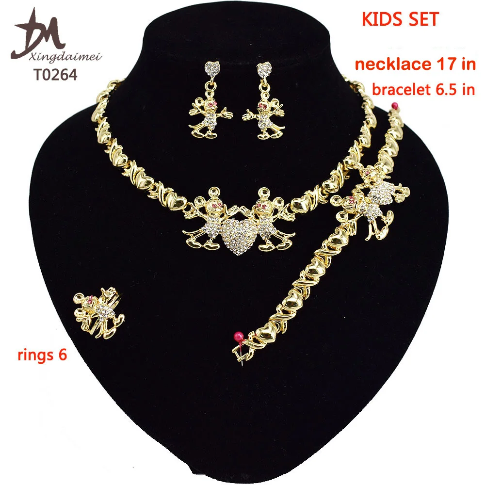 
T0264 Latest design Christmas gift cute girl Mickey kids jewelry set 