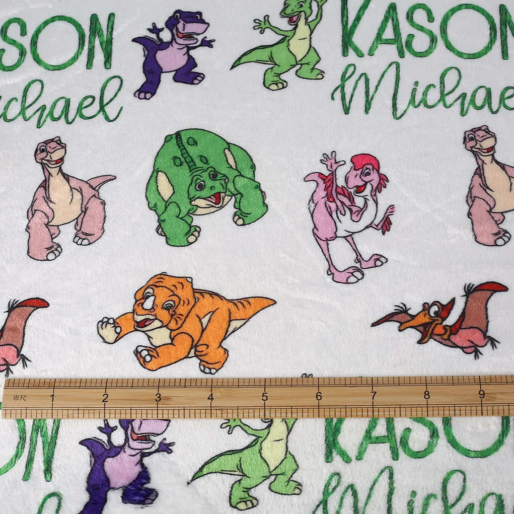 Цифровая печать на заказ, мультяшная ткань, двухсторонняя Мягкая матовая Двойная Ткань с принтом minky для детского одеяла