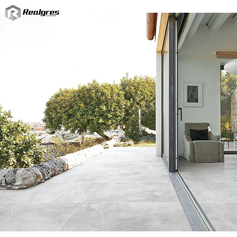 Уличные фарфоровые плитки с эффектом камня 60*60 см толстая нескользящая наружная фарфоровая напольная плитка 2
